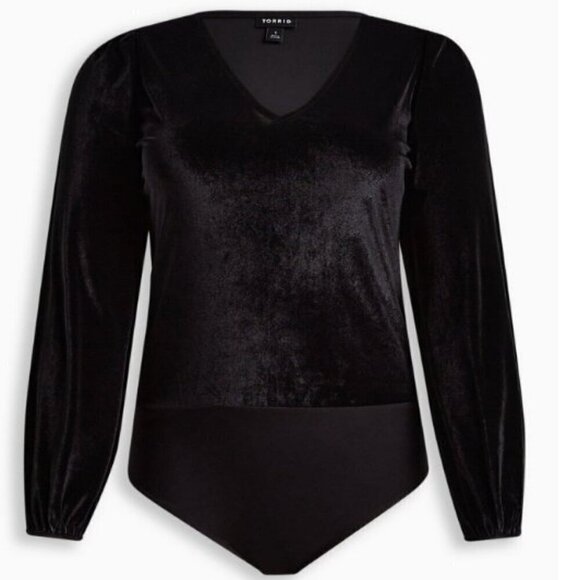 Torrid Elegant Black Long Sleeve Bodysuit - Picture 2 of 13